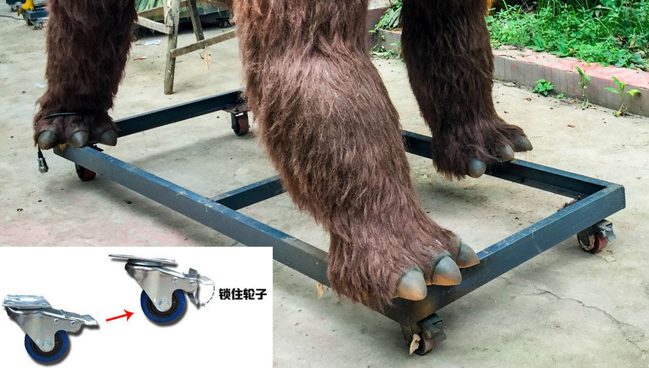 安装轮子在仿真动物底盘