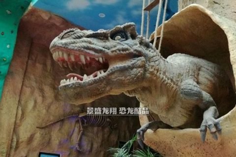 玻璃钢霸王龙头装饰雕塑