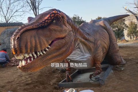 安装大型仿真霸王龙展品