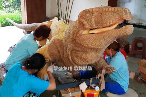 仿真动物模型的植皮工作