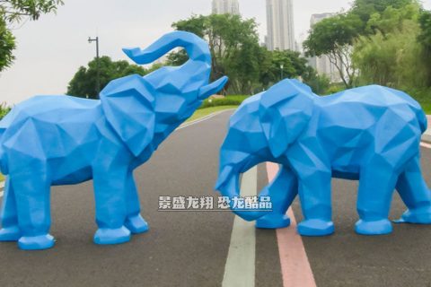 玻璃钢抽象动物雕塑