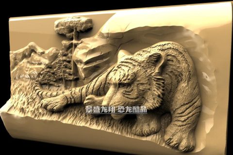 玻璃钢动物景观浮雕
