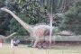 动物园里的大型恐龙装饰展品