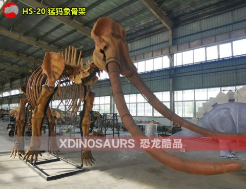 仿真猛犸象骨架装饰