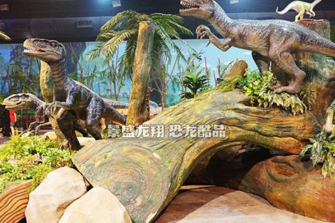 仿真迅猛龙模型在青州侏罗纪体验馆