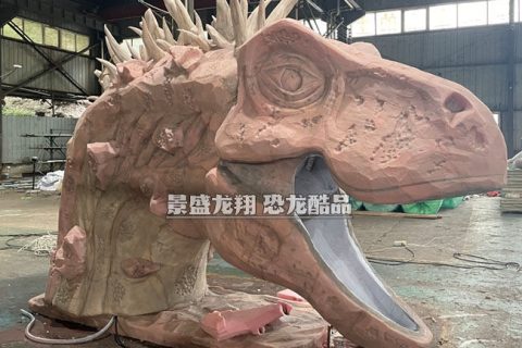 涂抹硅胶在霸王龙头模型上